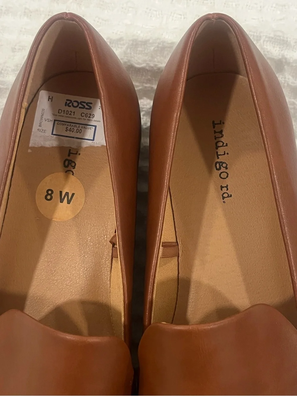 Indigo Cognac Slip-On Loafers